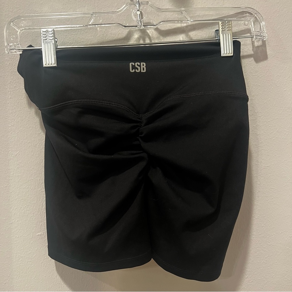 Women's Black Scrunch-Bum Shorts